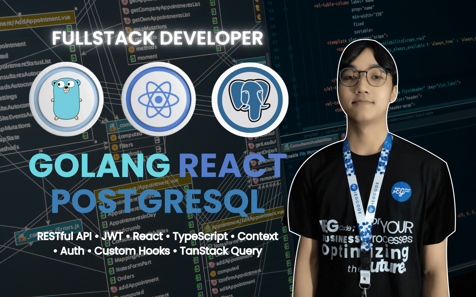 Fullstack Developer with Golang + React and PostgreSQL